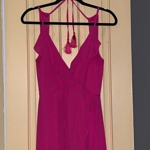 Beautiful maxi dress in fuchsia pink.